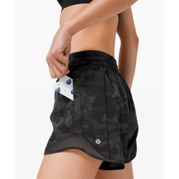 Lululemon Hotty Hot Short II Long 4" Incognito Camo Multi Sz 6 Tall